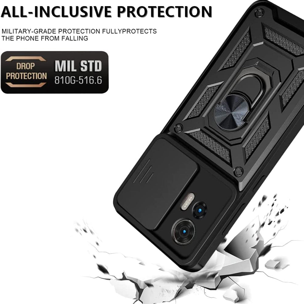 Maska za Motorola Edge 30 Neo, Techsuit, CamShield, Crna