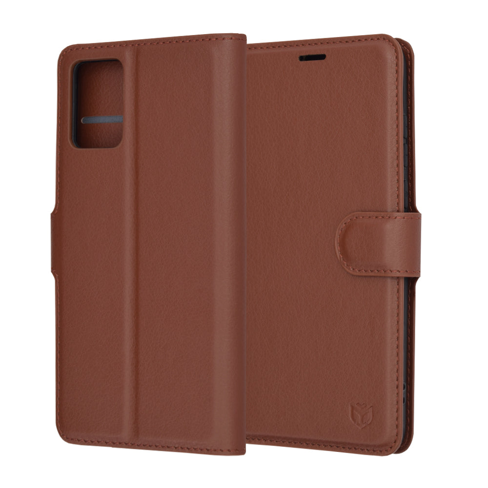 Futrola za Motorola Edge 30 Neo, Techsuit, Kožna Folio, Smeđa