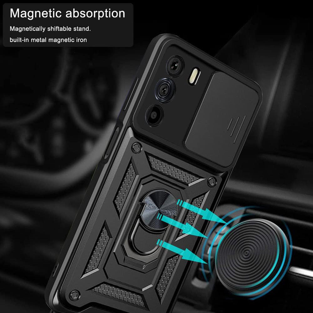 Maska za Motorola Edge 30, Techsuit, CamShield, Crna