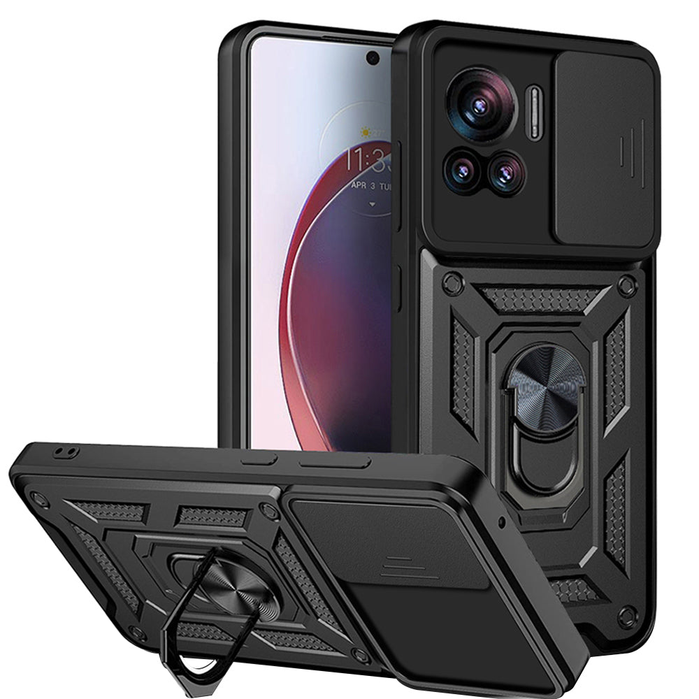 Maska za Motorola Edge 30 Ultra, Techsuit, CamShield, Crna