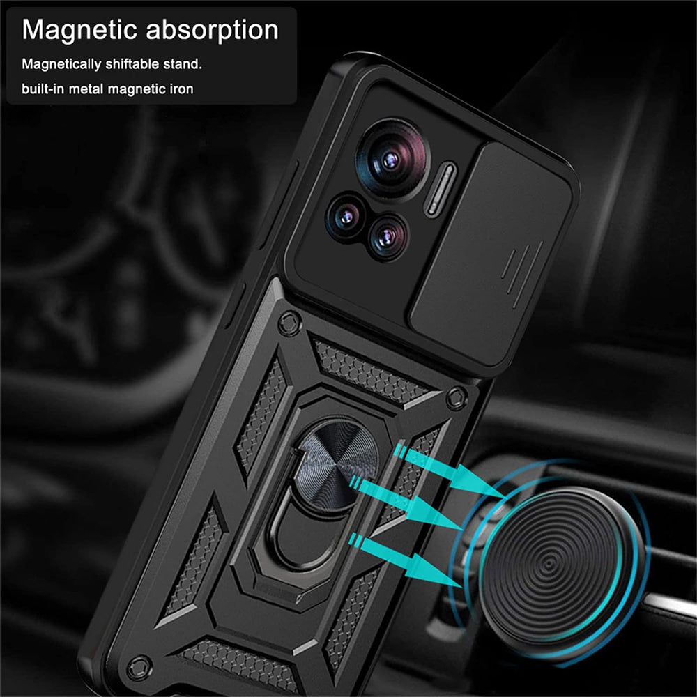 Maska za Motorola Edge 30 Ultra, Techsuit, CamShield, Crna