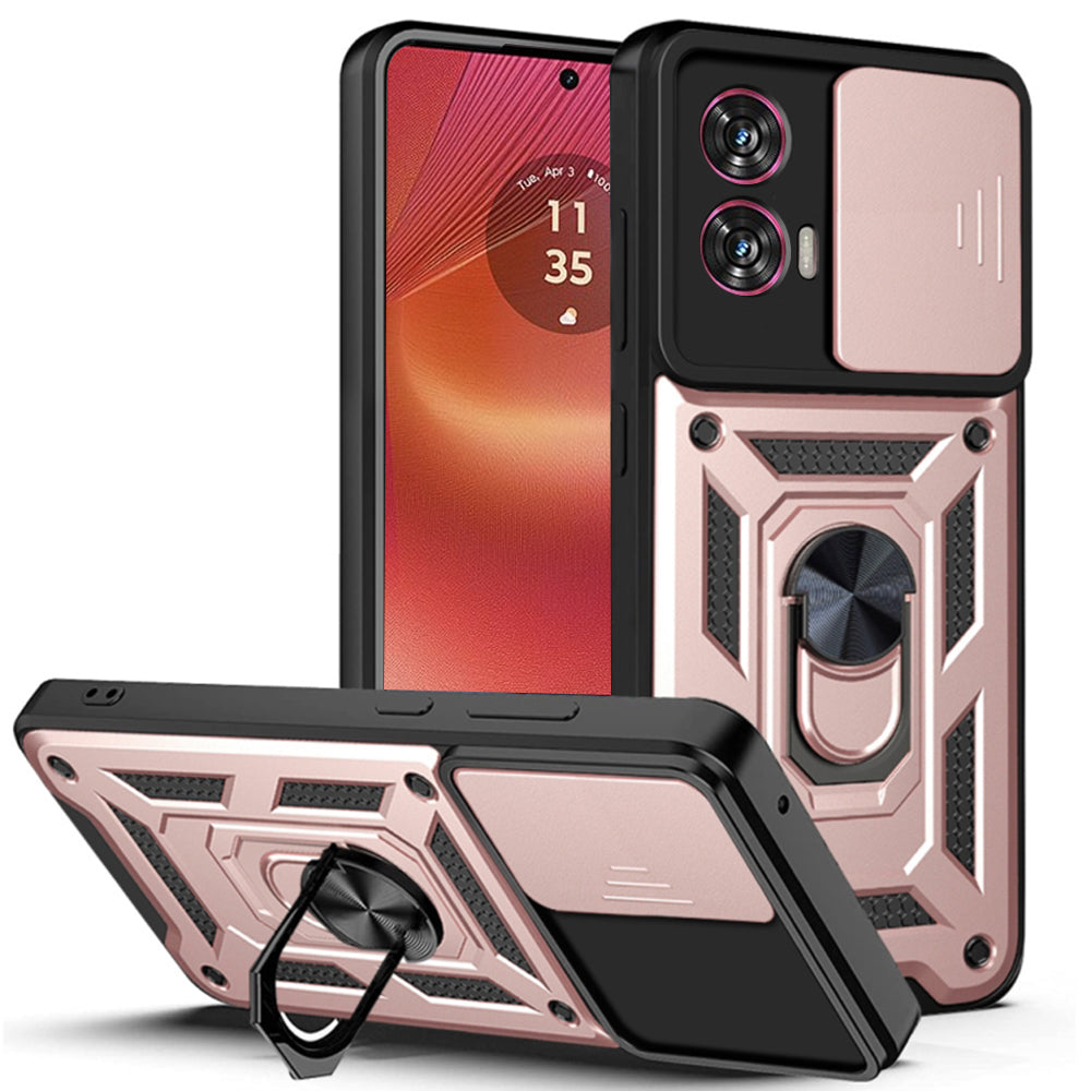 Futrola za Motorola Edge 50 Fusion, Techsuit, CamShield, Roza