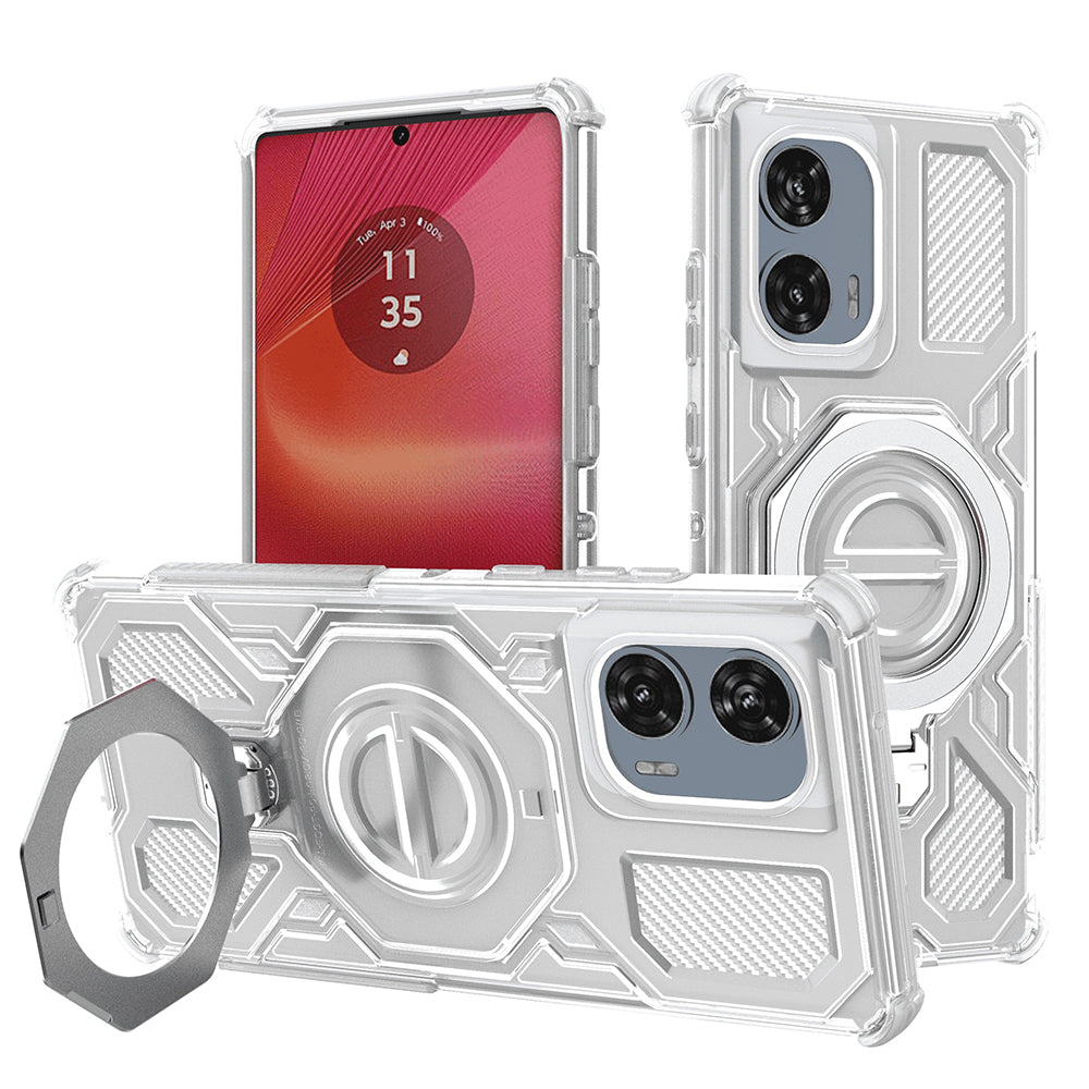Maska za Motorola Edge 50 Fusion, Techsuit, Carbon Shield Pro, Bijela