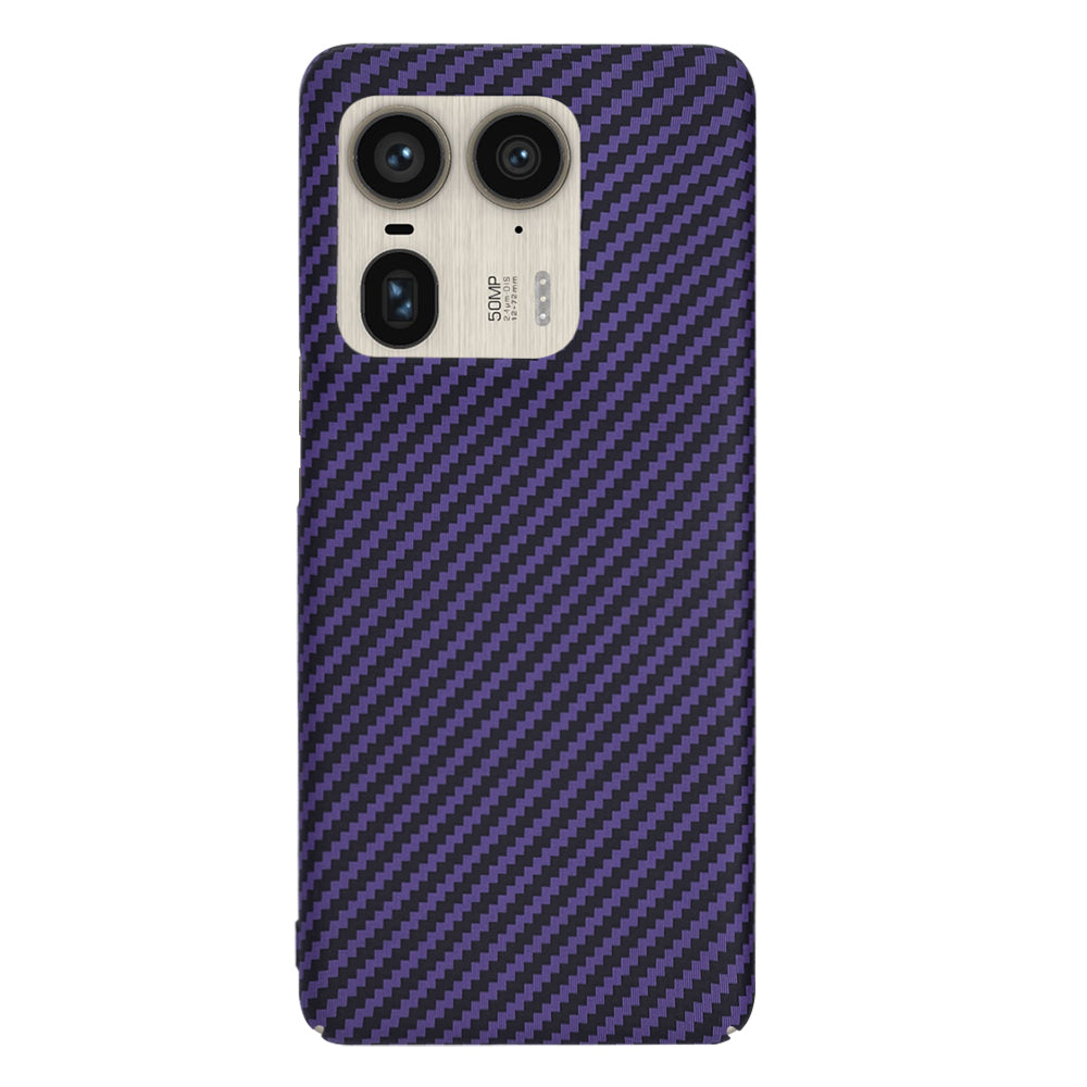 Maska za Motorola Edge 50 Ultra, Techsuit, Carbonite FiberShell, Ljubičasta