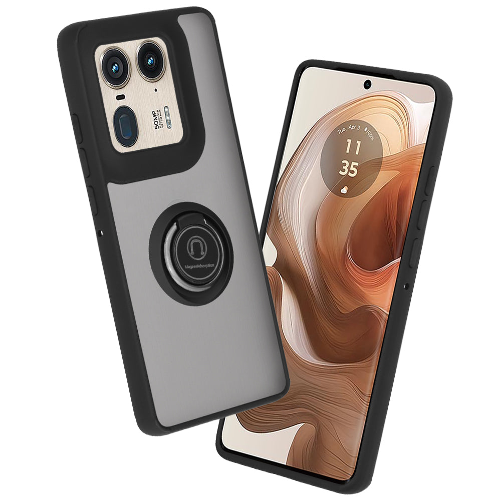 Maska za Motorola Edge 50 Ultra, Techsuit, Glinth, Crna
