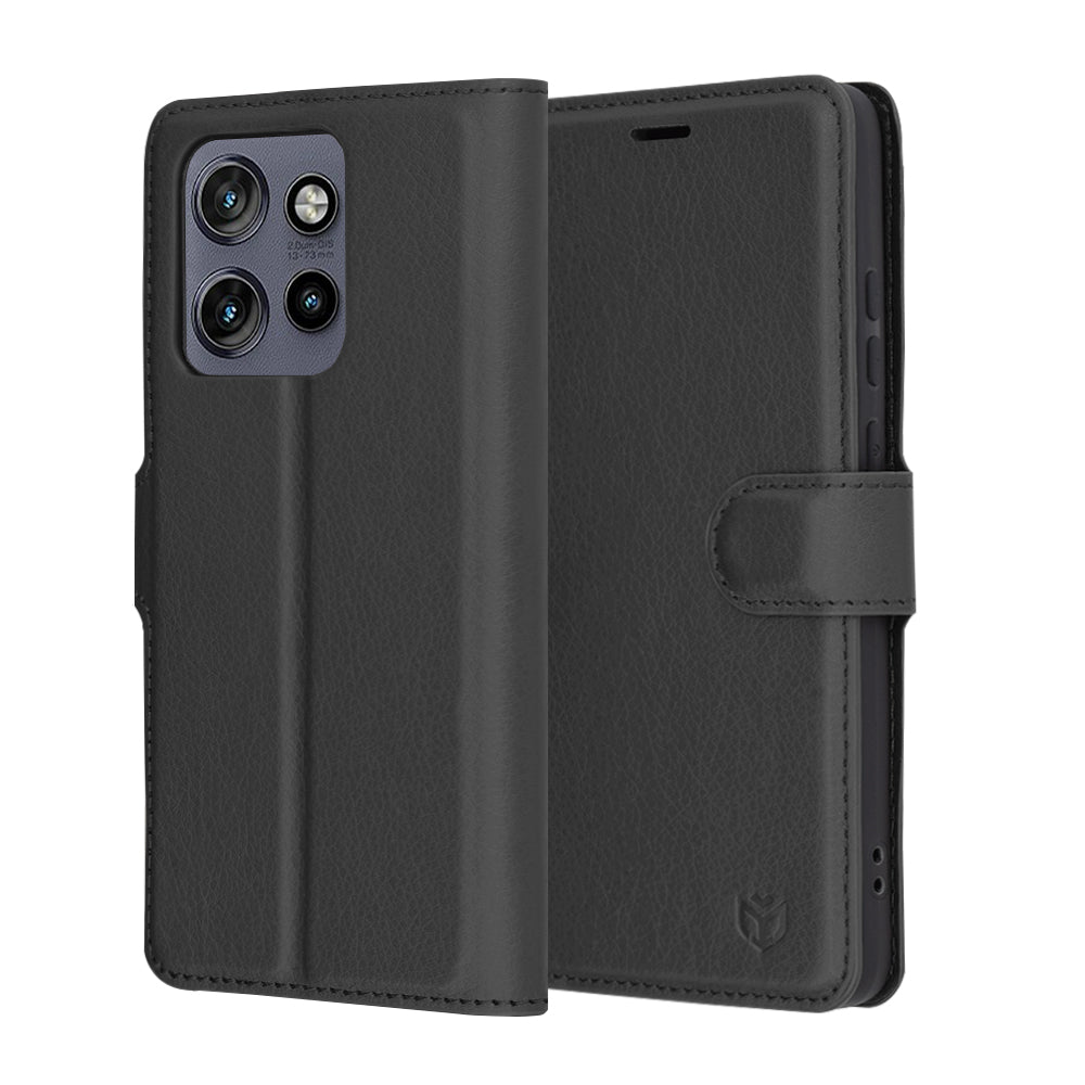Futrola za Motorola Edge 60 Neo / Edge 50 Neo, Techsuit, Leather Folio, Crna