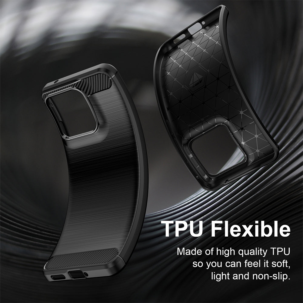 Futrola za Motorola Edge 70 Fusion, Techsuit, Karbon, Crna