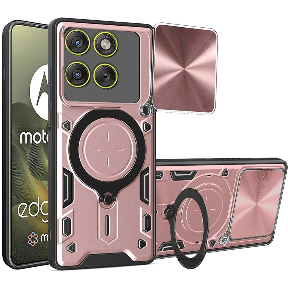 Futrola za Motorola Edge 70, Techsuit, CamGuard Pro, Zlatno Roza