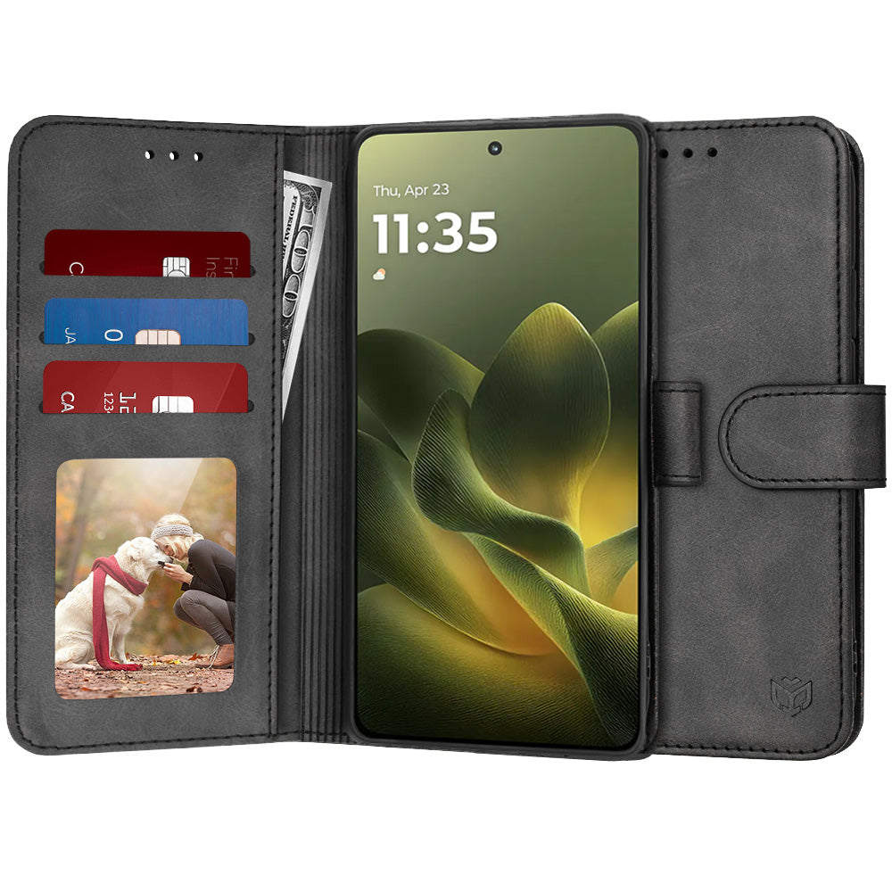 Futrola za Motorola Edge 70, Techsuit, Diary Book, Crna