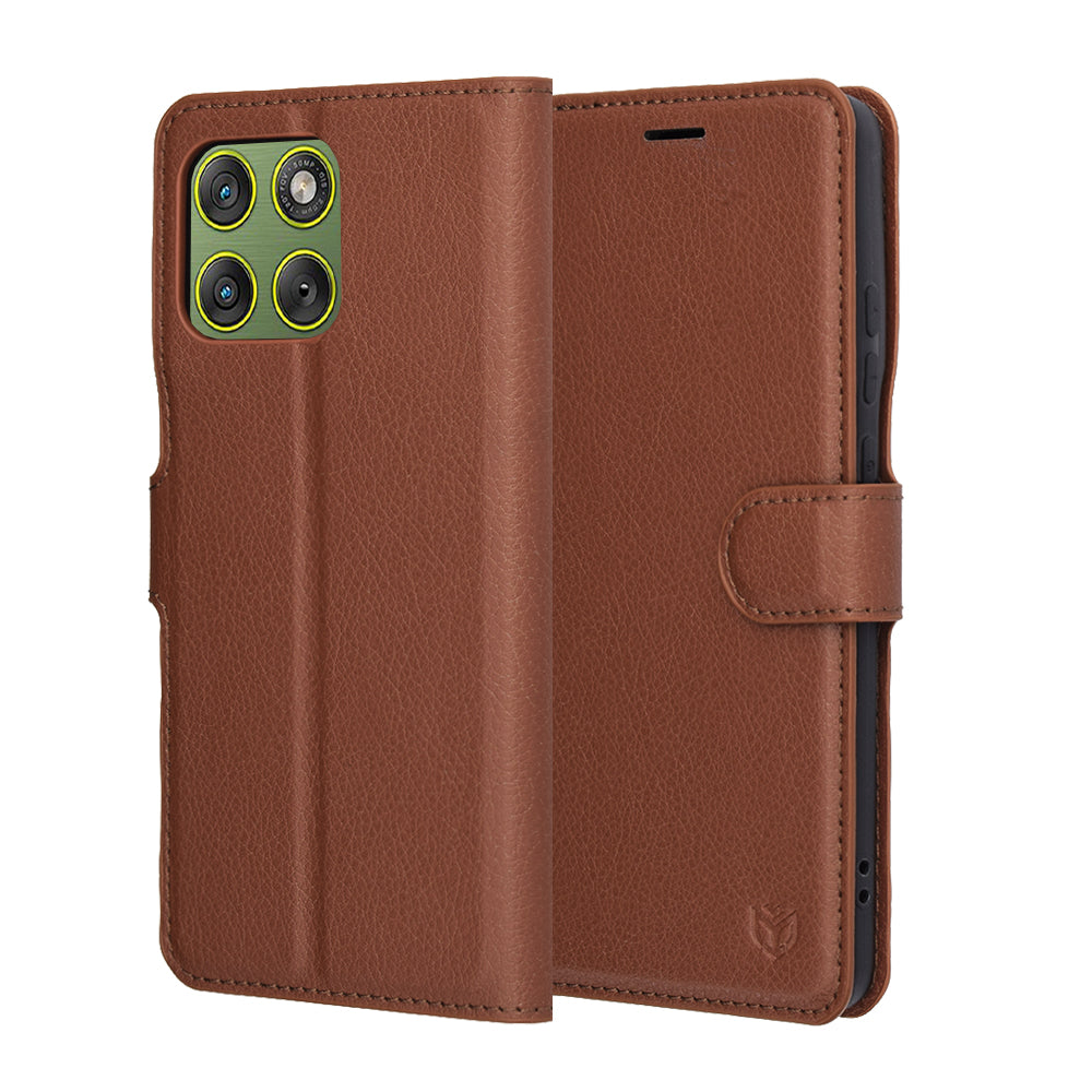 Futrola za Motorola Edge 70, Techsuit, Leather Folio, Smeđa