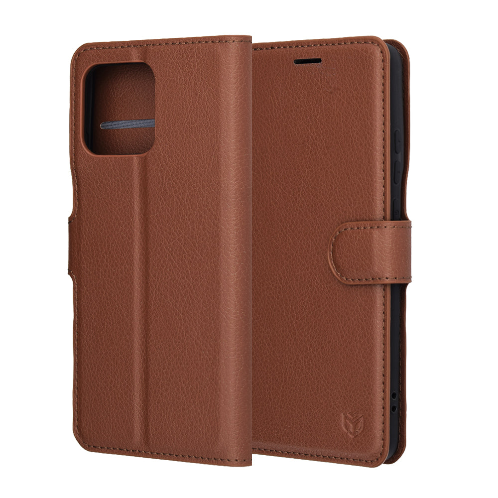 Futrola za Motorola Edge 70, Techsuit, Leather Folio, Smeđa
