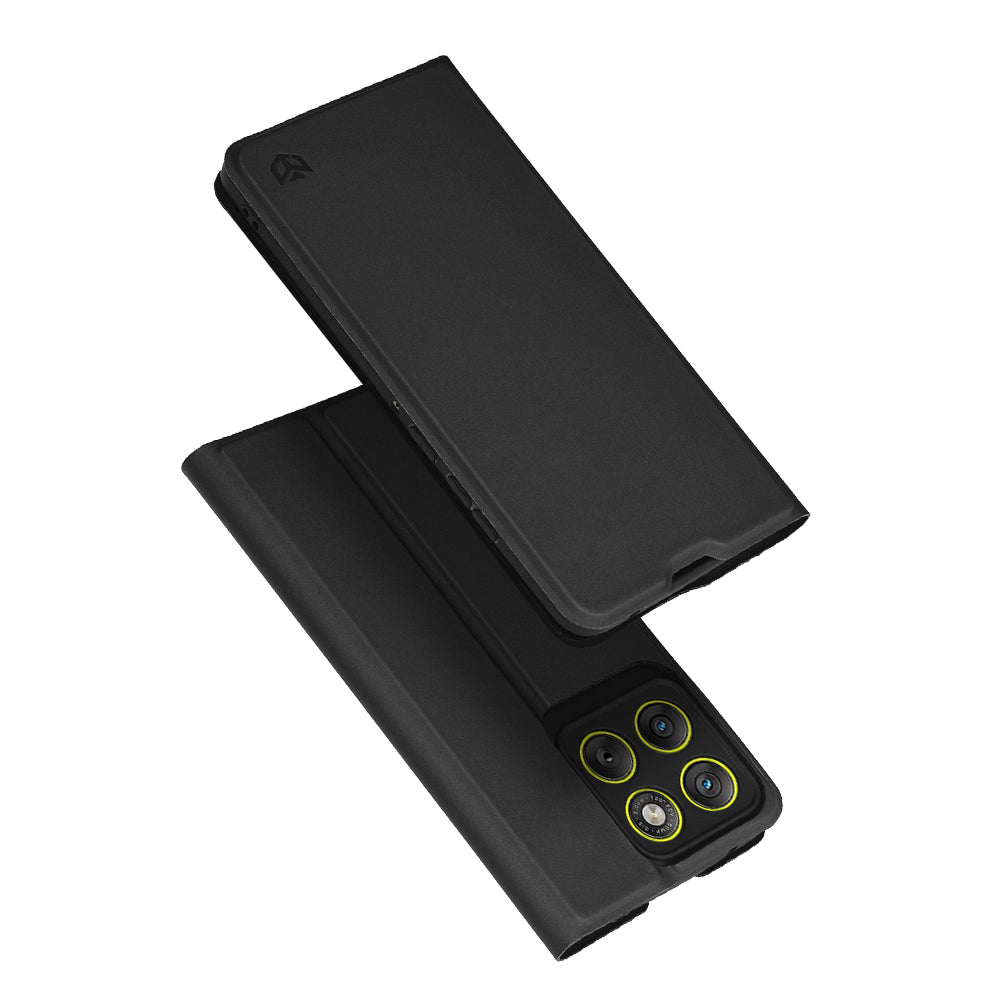 Futrola za Motorola Edge 70, Techsuit, Magskin Book, Crna