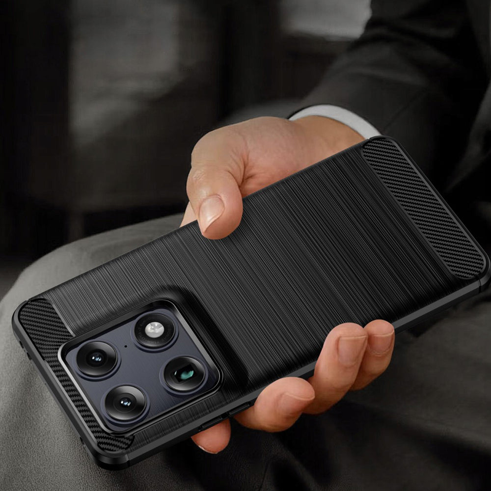 Futrola za Motorola Edge 70 Ultra / Signature, Techsuit, Karbon, Crna