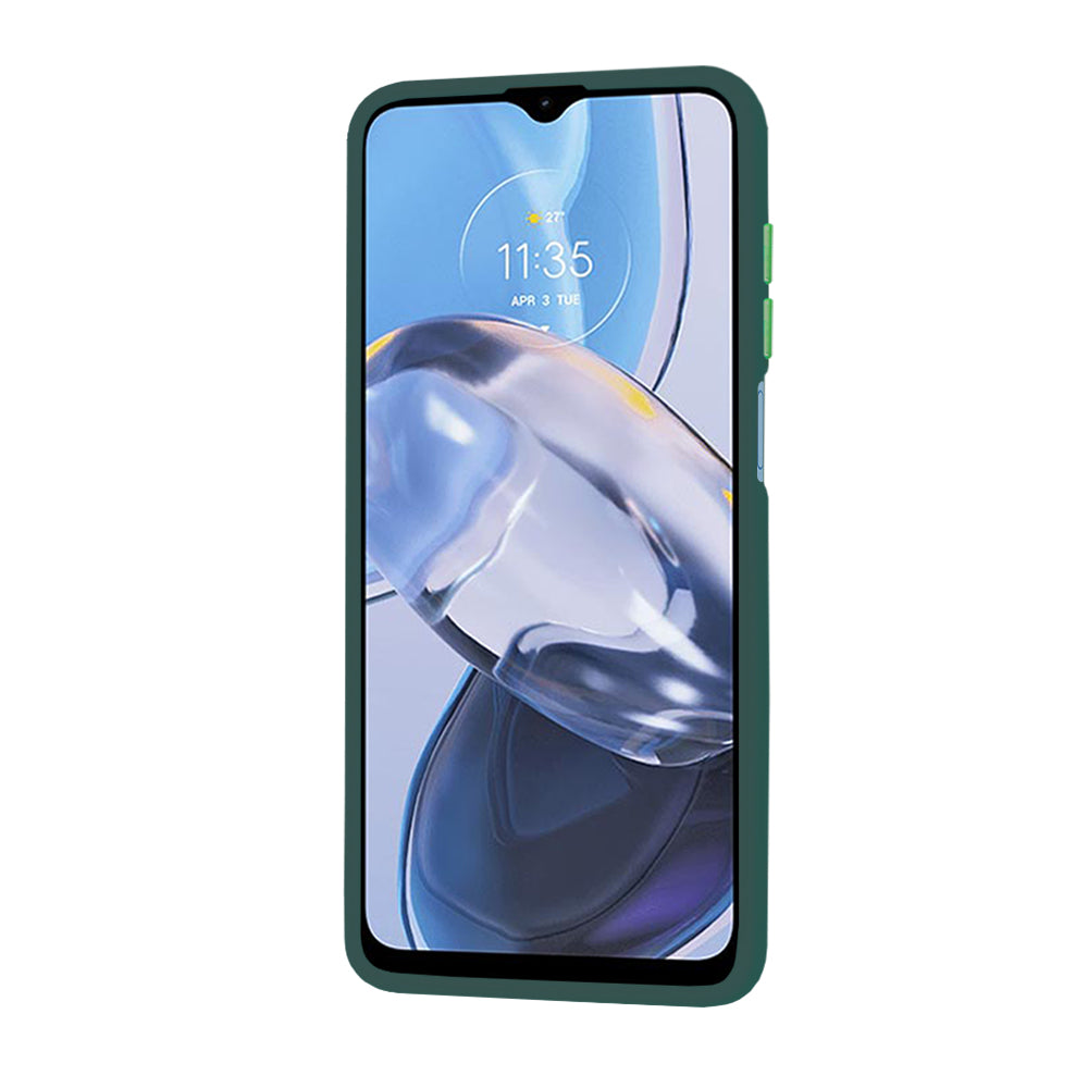 Maska za Motorola Moto E22i / E22, Techsuit, HaloFrost, Zelena