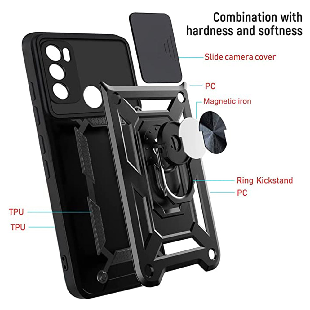 Maska za Motorola Moto E40 / E30 / E20, Techsuit, CamShield, Crna