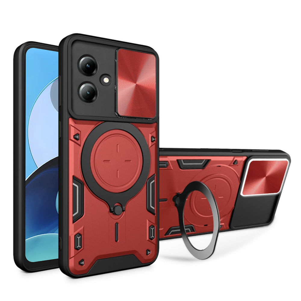 Maska za Motorola Moto G14, Techsuit, CamGuard Pro, Crvena