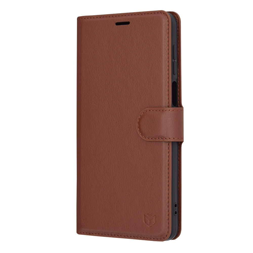 Futrola za Motorola Moto G14, Techsuit, Kožna Folio, Smeđa