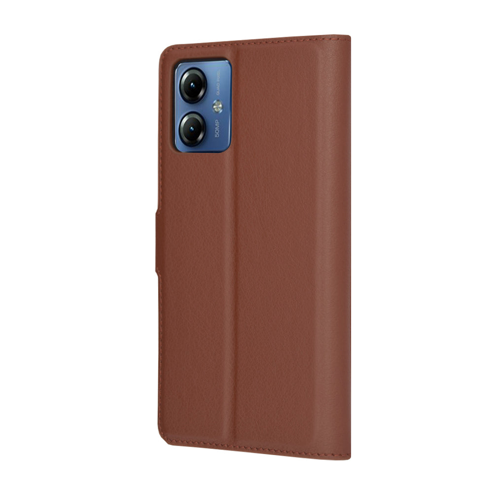 Futrola za Motorola Moto G14, Techsuit, Kožna Folio, Smeđa