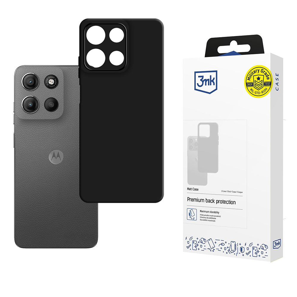 Maska za Motorola Moto G15 / G15 Power, 3MK, Crna Mat