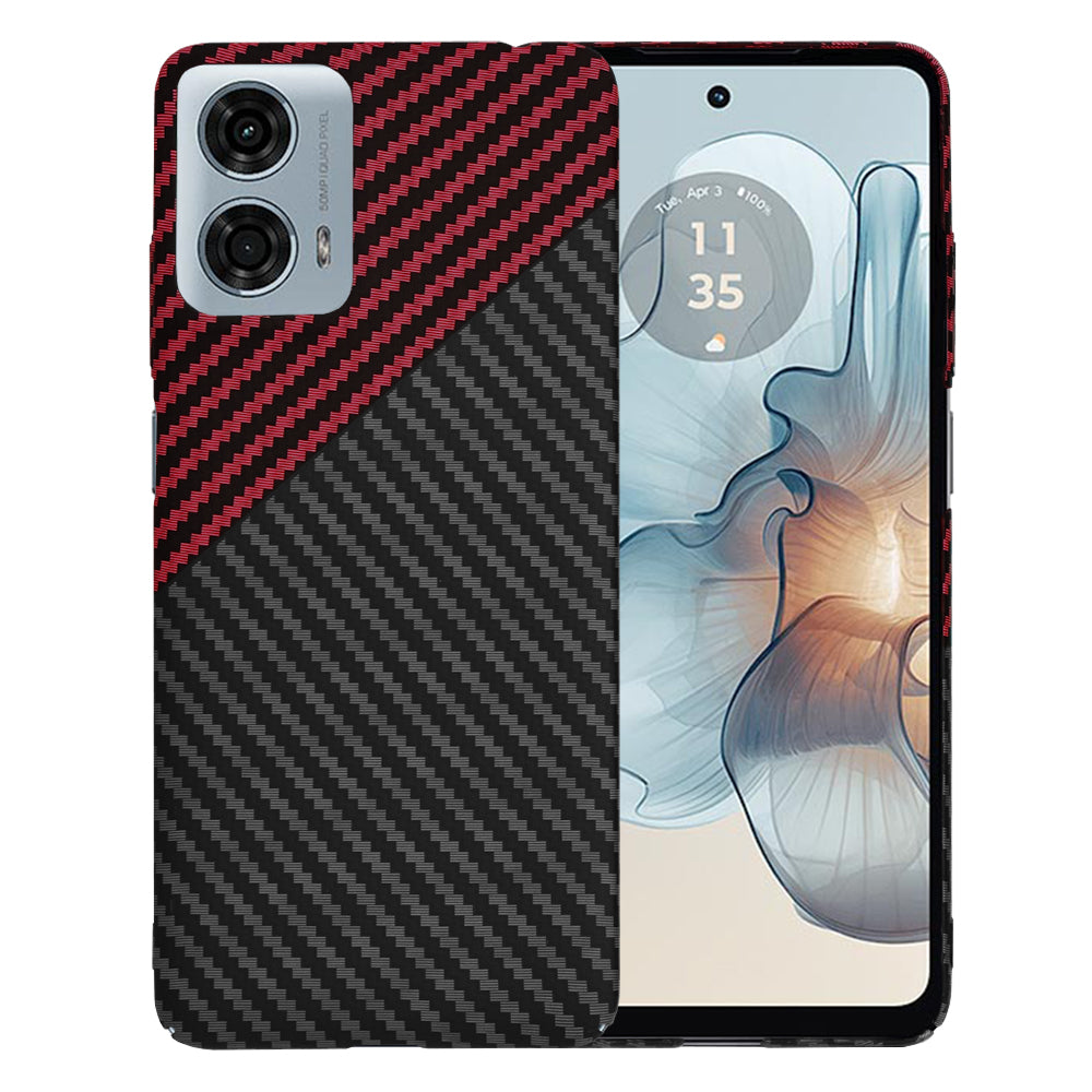 Maska za Motorola Moto G24 Power, Techsuit, Carbonite FiberShell, Crno Crvena