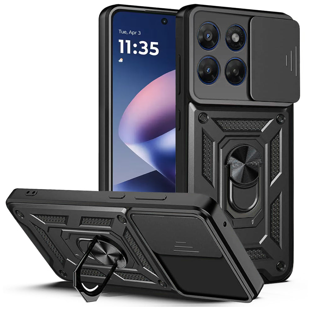 Maska za Motorola Moto G47 / G37, Techsuit, CamShield, Crna