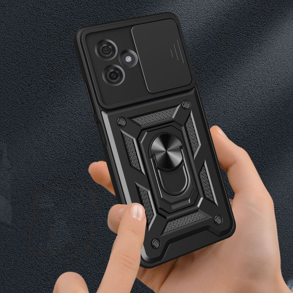 Maska za Motorola Moto G54, Techsuit, CamShield, Crna