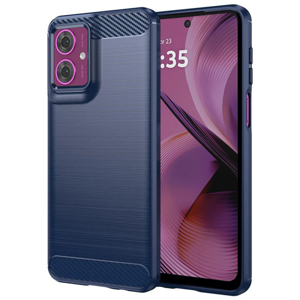 Maska za Motorola Moto G55, Techsuit, Karbon, Plava