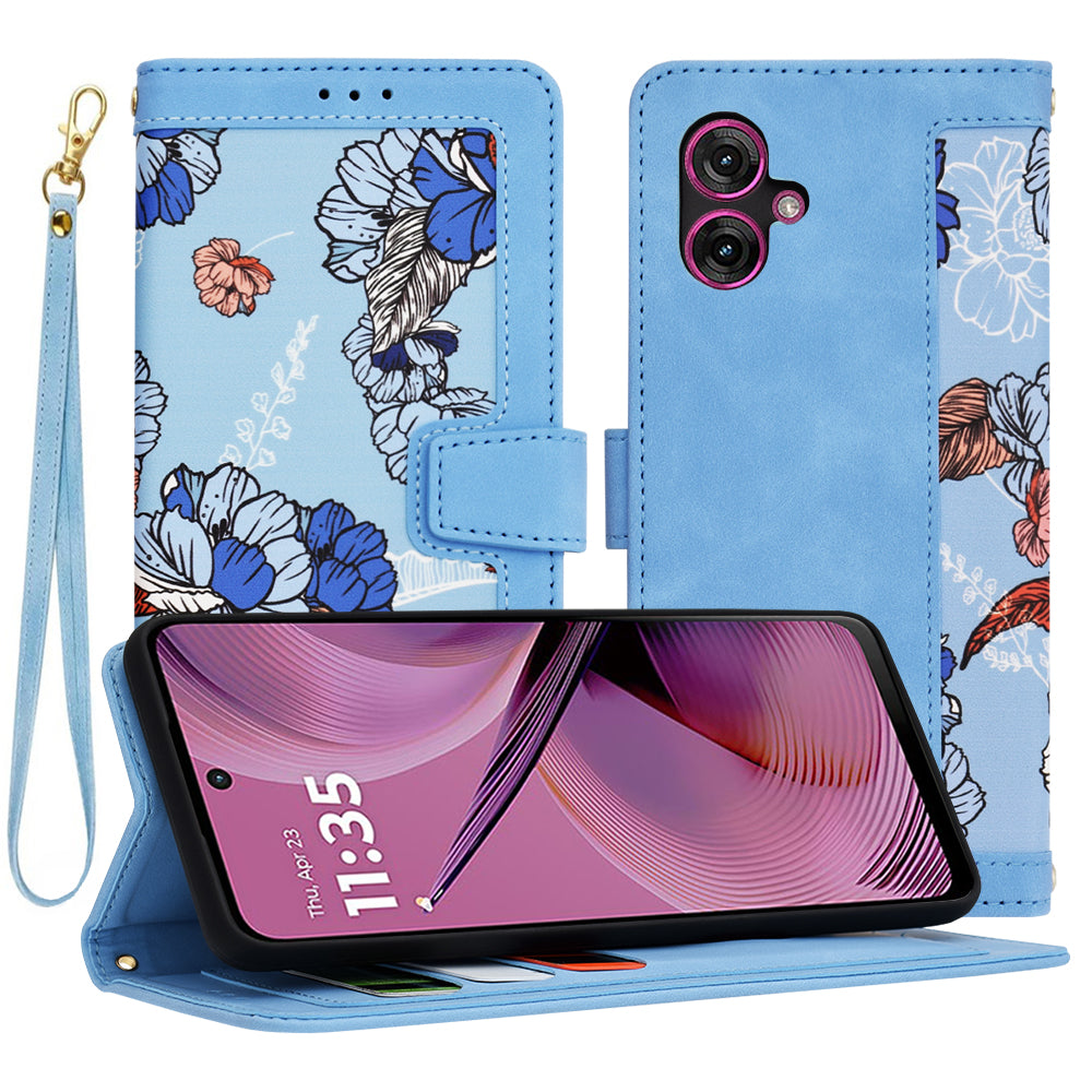 Maska za Motorola Moto G55, Techsuit, FlipCraft, Plava