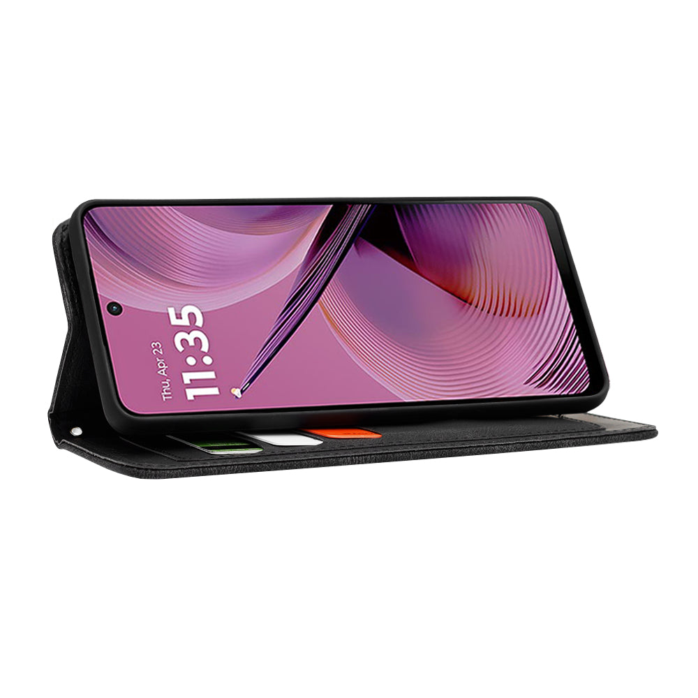 Maska za Motorola Moto G55, Techsuit, FlipCraft, Crna