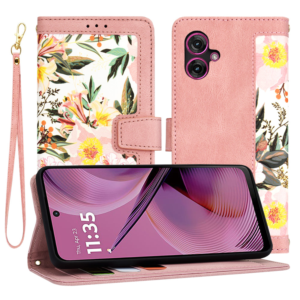 Maska za Motorola Moto G55, Techsuit, FlipCraft, Roza