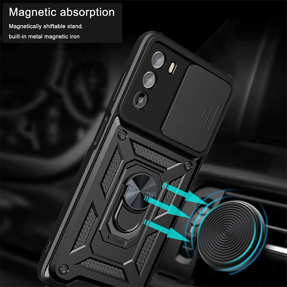 Maska za Motorola Moto G62 5G, Techsuit, CamShield, Crna