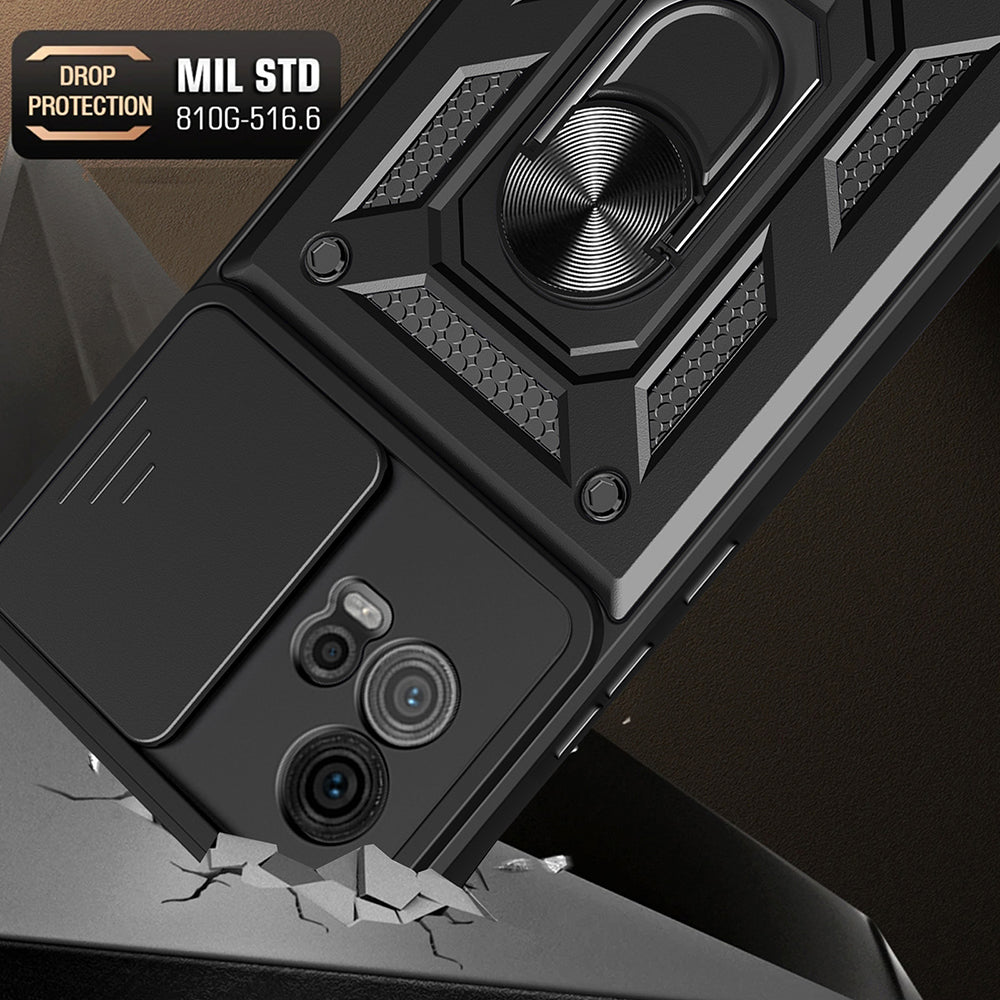 Maska za Motorola Moto G72, Techsuit, CamShield, Crna