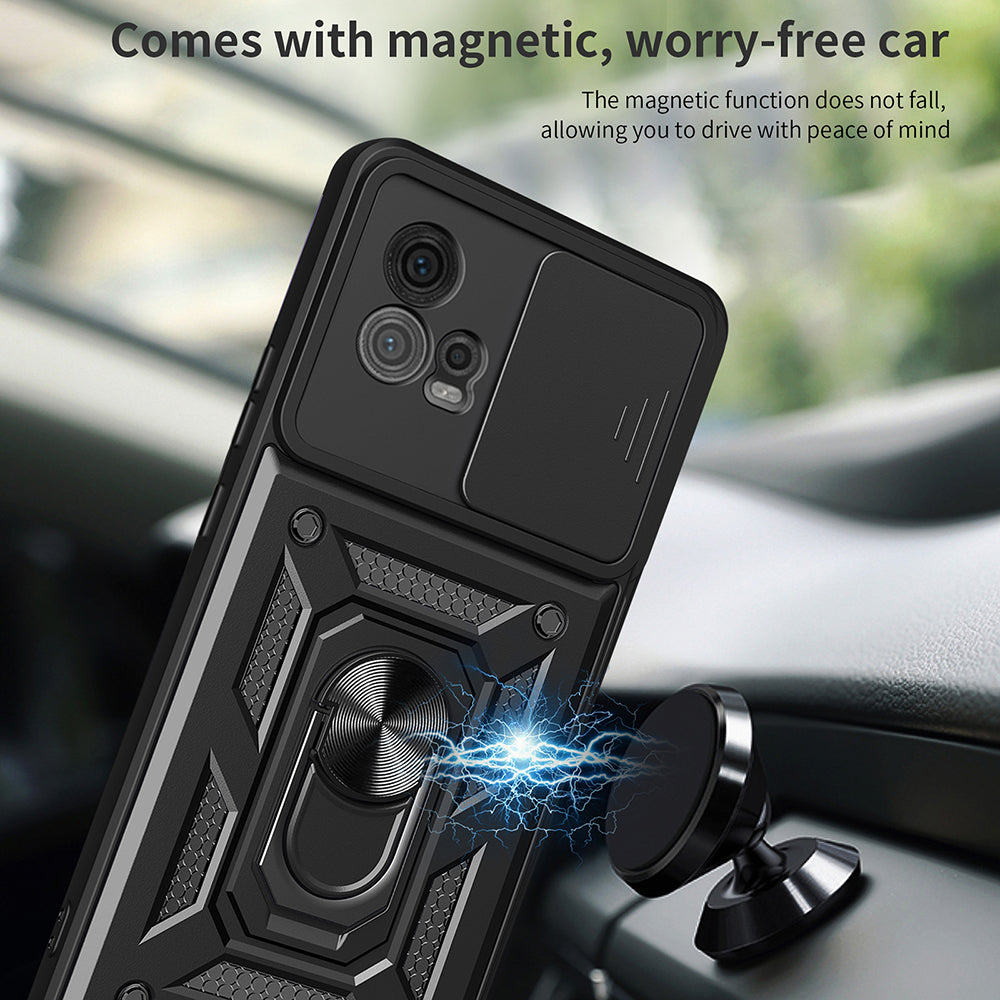 Maska za Motorola Moto G72, Techsuit, CamShield, Crna