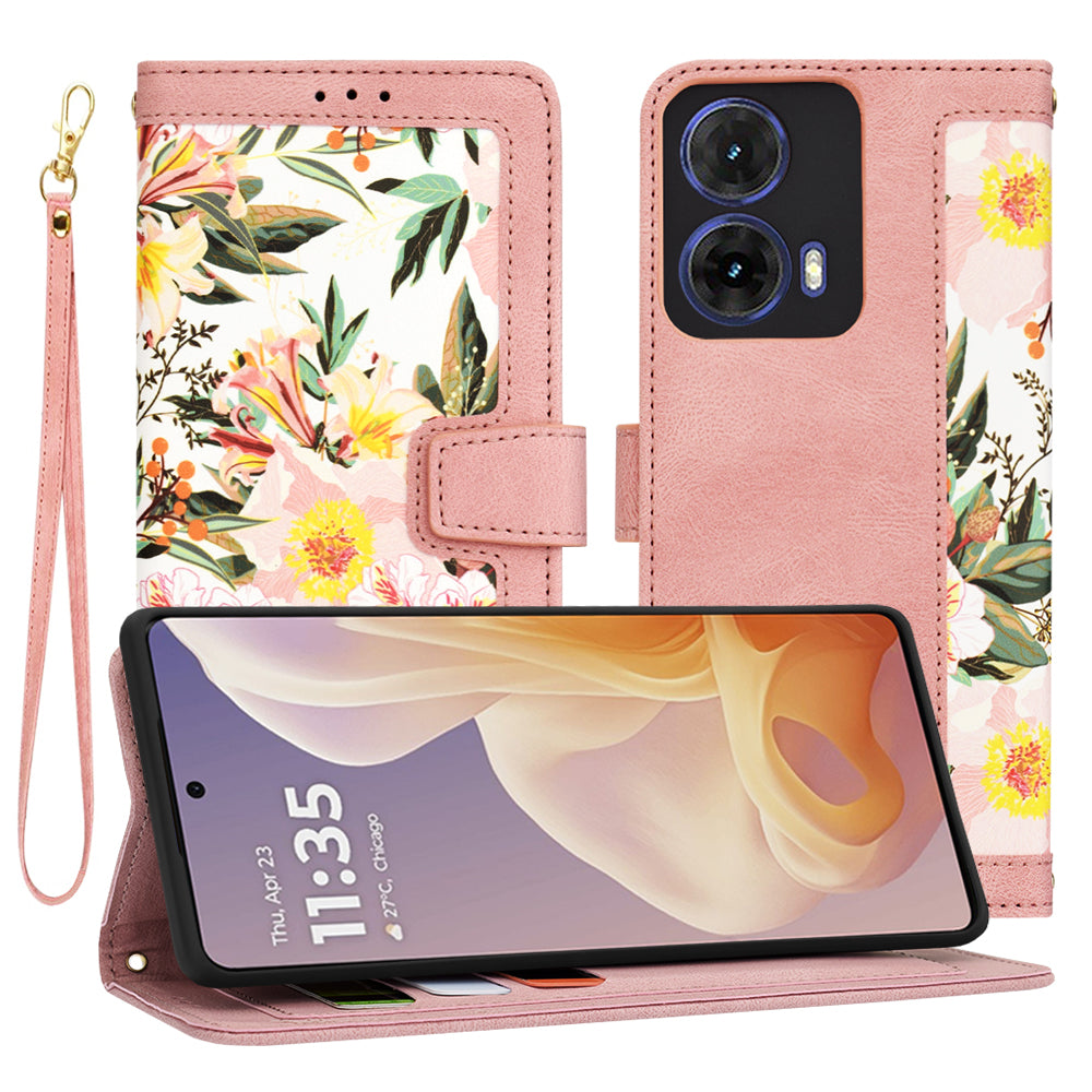 Futrola za Motorola Moto G85, Techsuit, FlipCraft, Roza