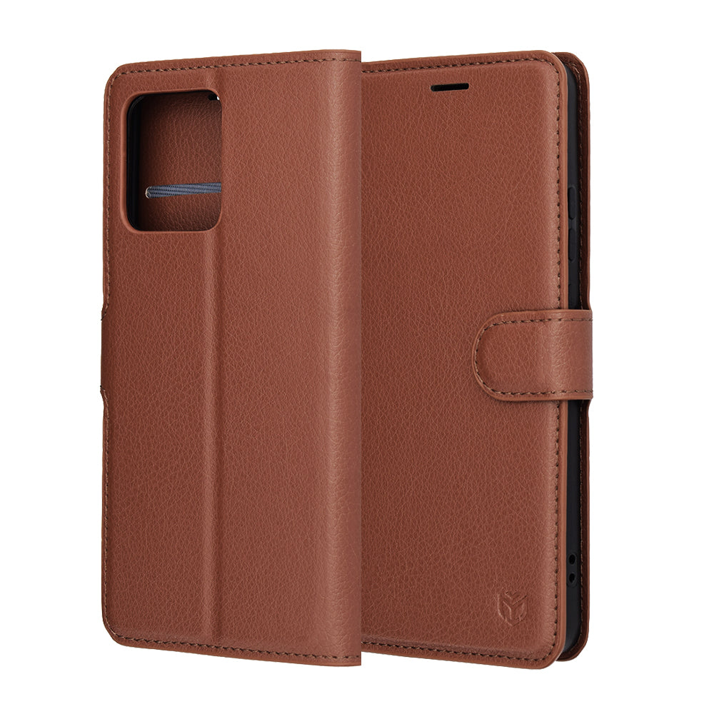 Futrola za Motorola Moto G86, Techsuit, Leather Folio, smeđa