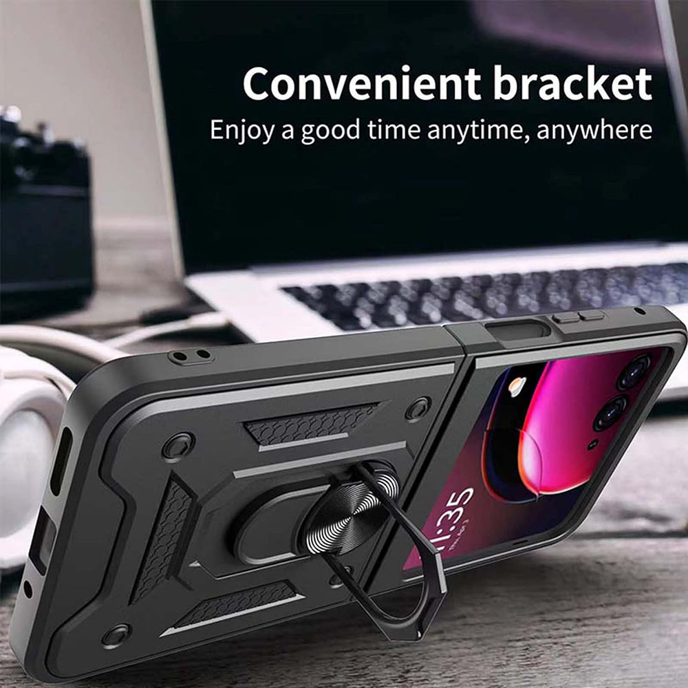 Maska za Motorola Razr 60 / Razr 50, Techsuit, CamShield, Crna