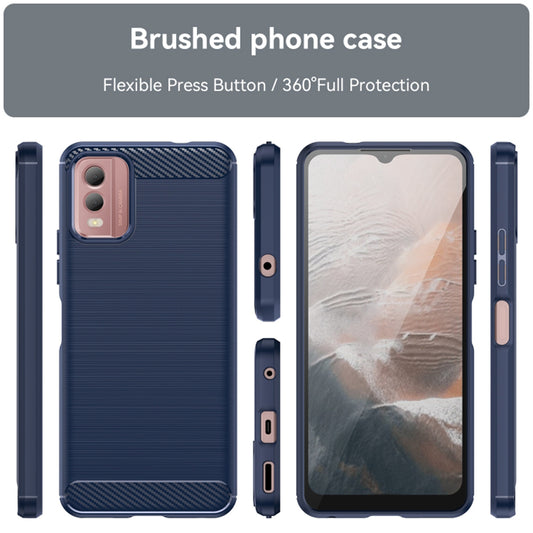 Maska za Nokia C32, Techsuit, Karbon, Plava