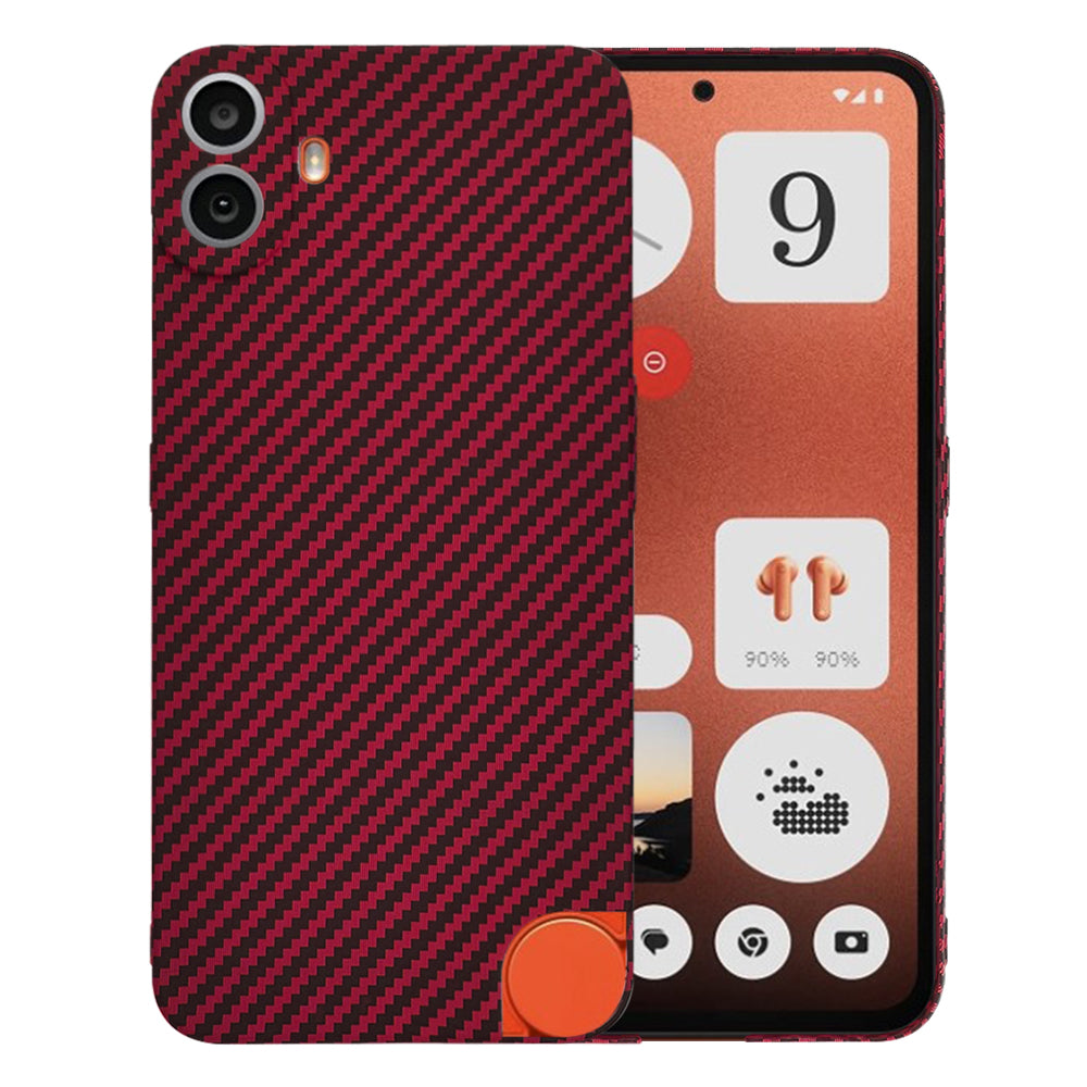 Maska za Nothing CMF Phone 1, Techsuit, Carbonite FiberShell, Crvena