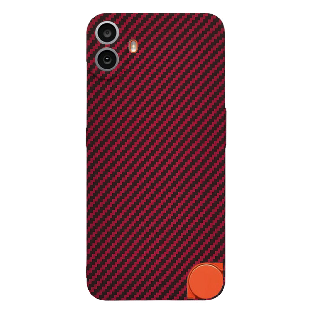 Maska za Nothing CMF Phone 1, Techsuit, Carbonite FiberShell, Crvena