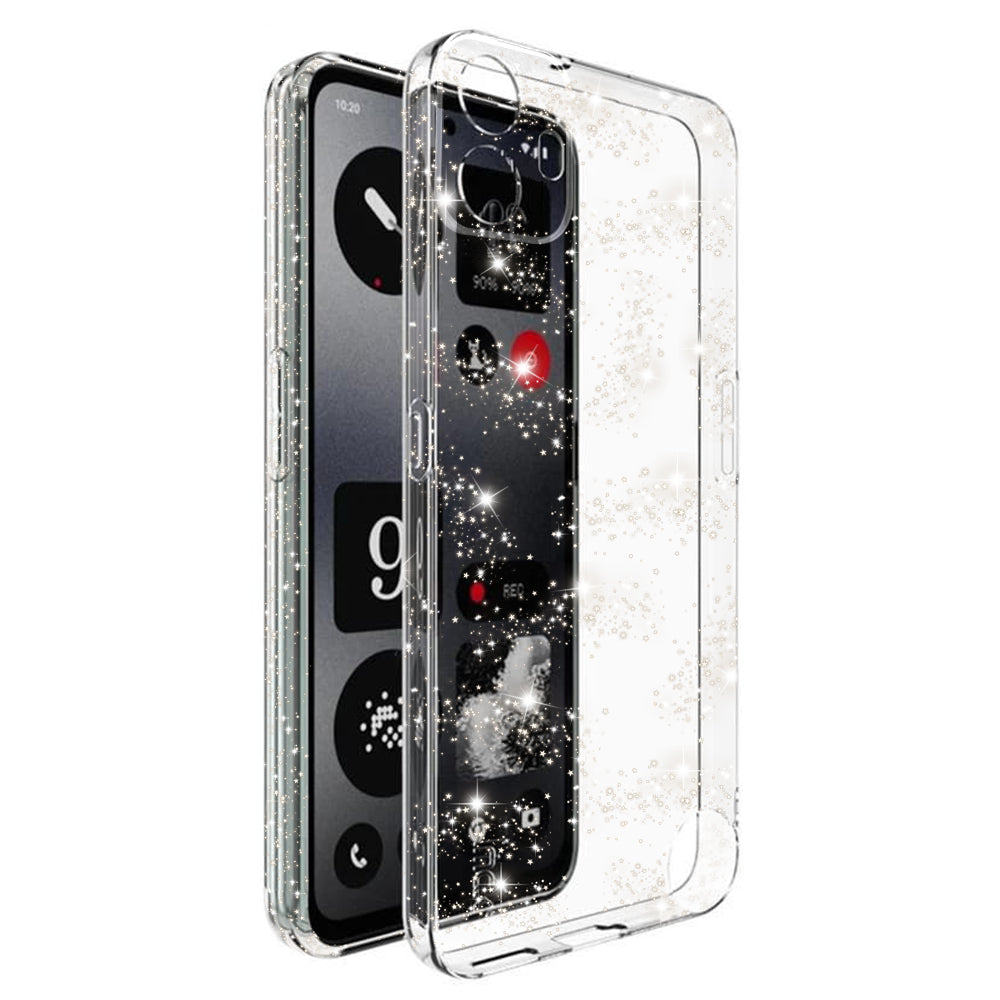 Maska za Nothing CMF Phone 1, Techsuit, SparkleSkin, Prozirna