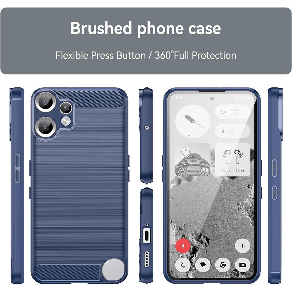 Maska za Nothing CMF Phone 2 Pro, Techsuit, Karbon, Plava