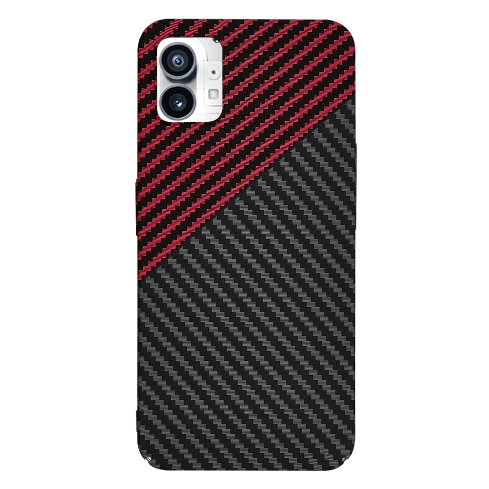 Maska za Nothing Phone (1), Techsuit, Carbonite FiberShell, Crno Crvena