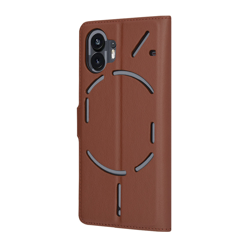 Futrola za Nothing Phone (2), Techsuit, Kožna Folio, Smeđa