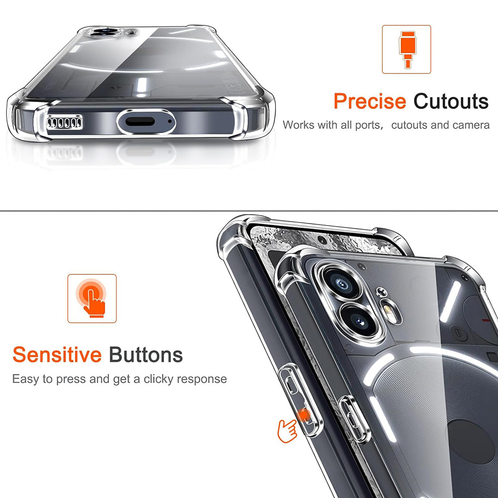 Maska za Nothing Phone (2), Techsuit, Shockproof Clear, Prozirna