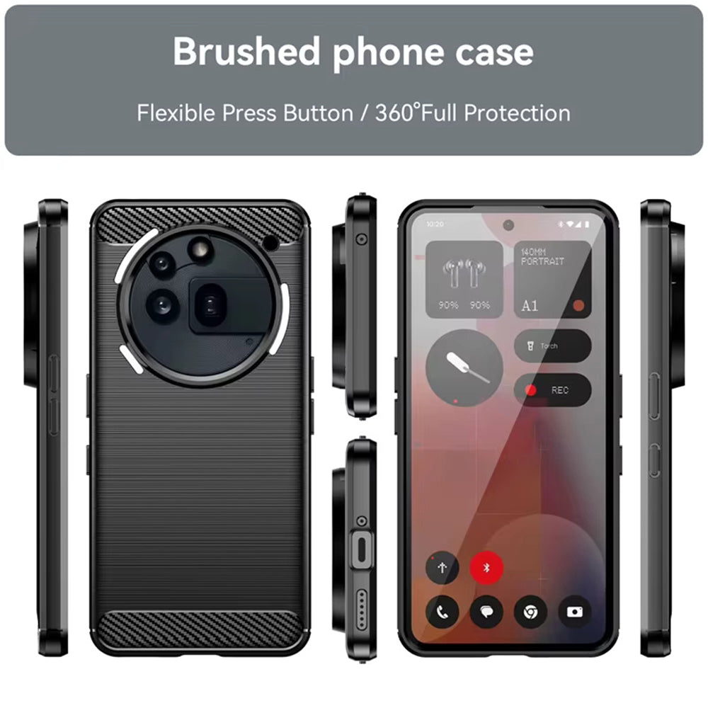 Maska za Nothing Phone (3a) Pro, Techsuit, Karbon, Plava