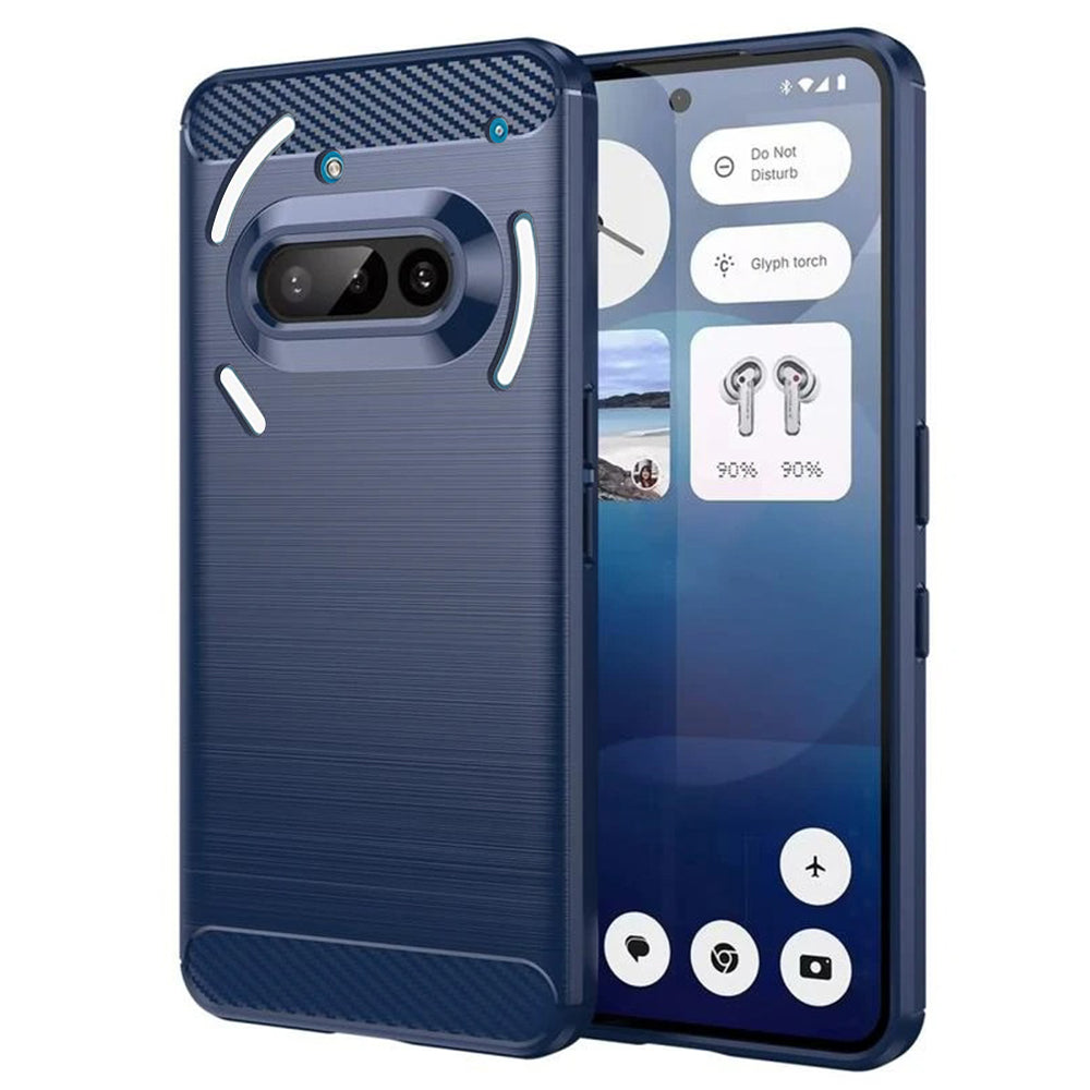 Maska za Nothing Phone (3a), Techsuit, Karbon, Plava