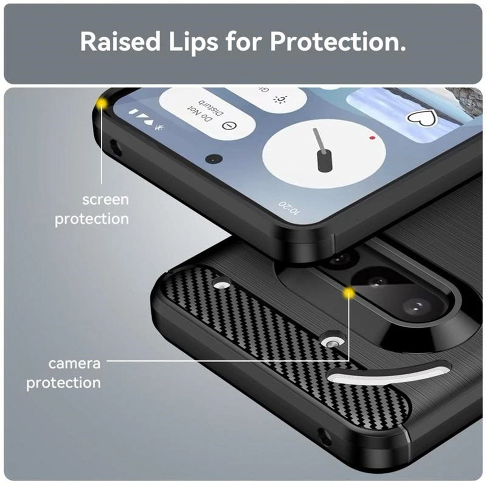 Maska za Nothing Phone (3a), Techsuit, Karbon, Plava