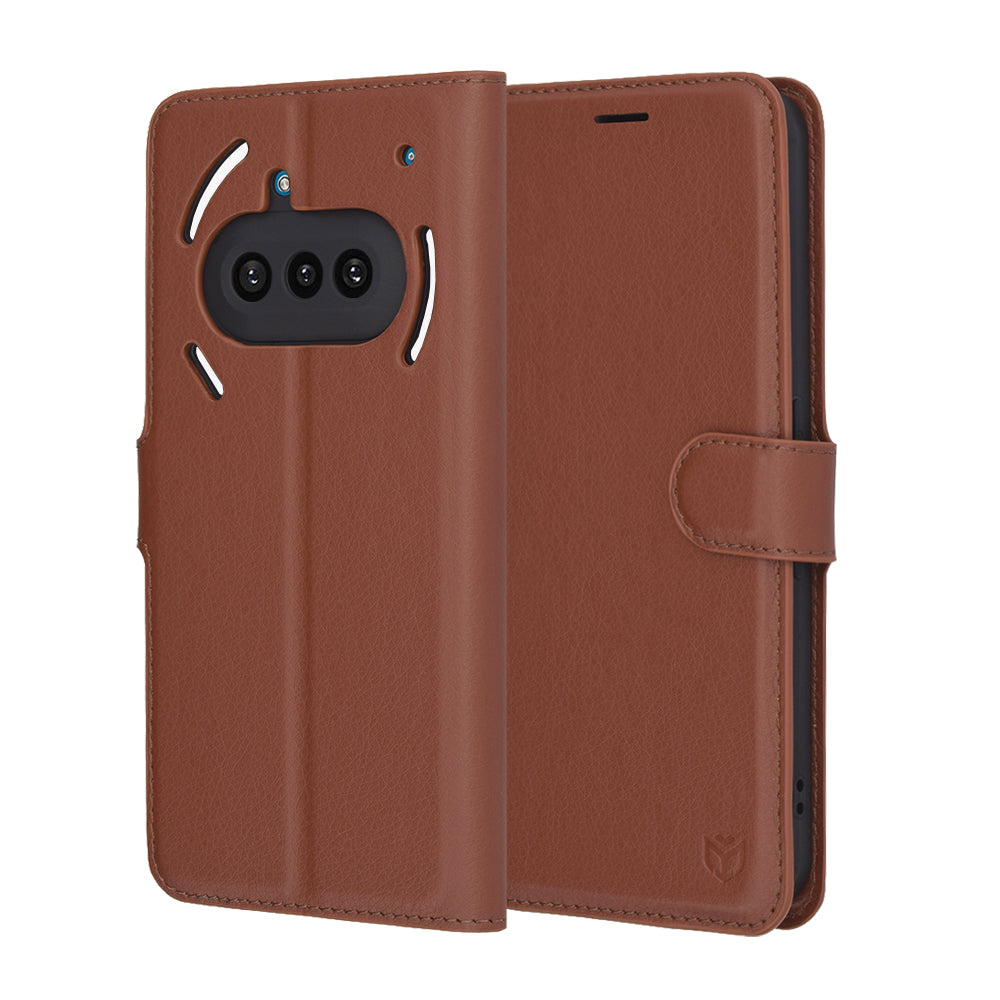 Futrola za Nothing Phone (3a), Techsuit, Kožna Folio, Smeđa
