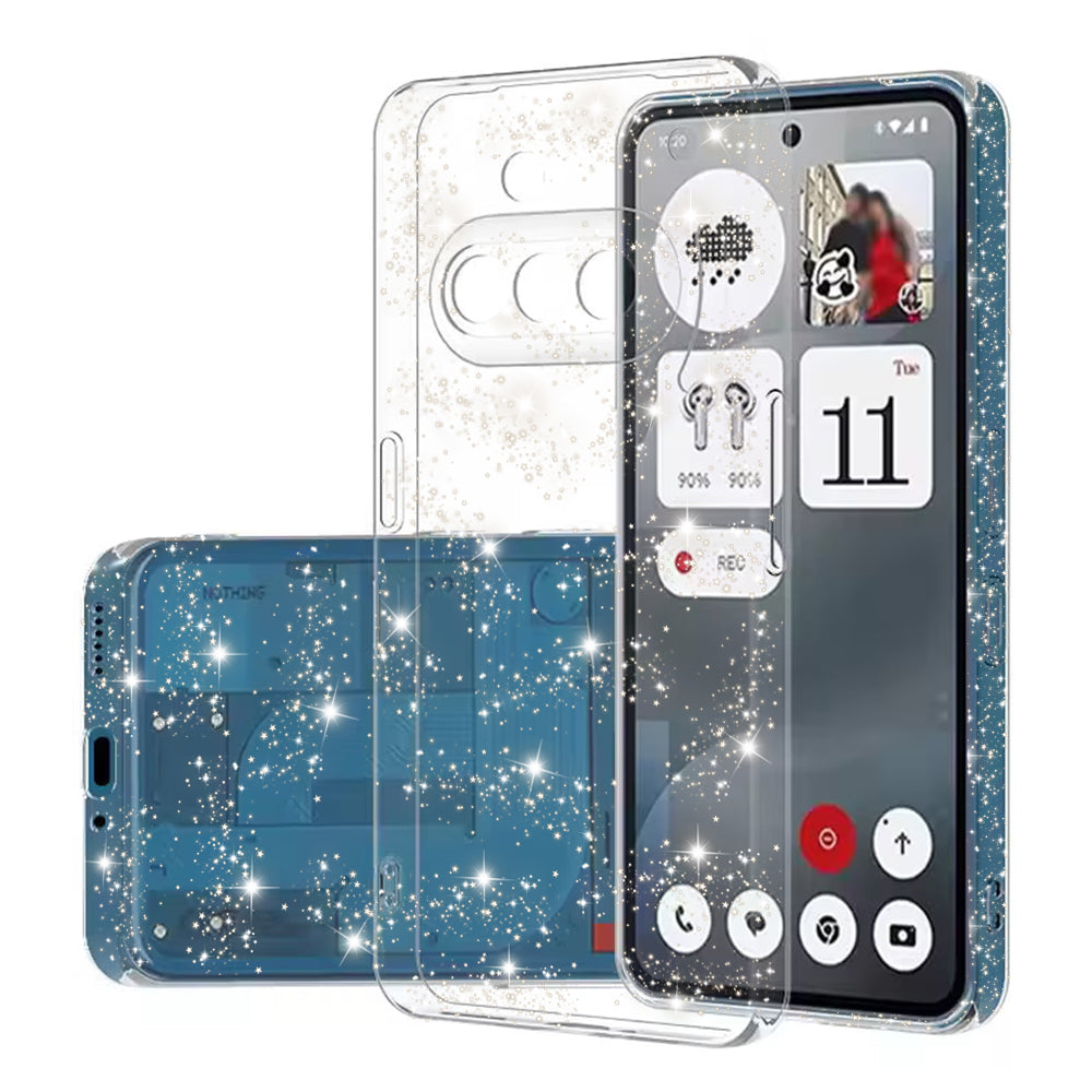 Maska za Nothing Phone (3a), Techsuit, SparkleSkin, Prozirna