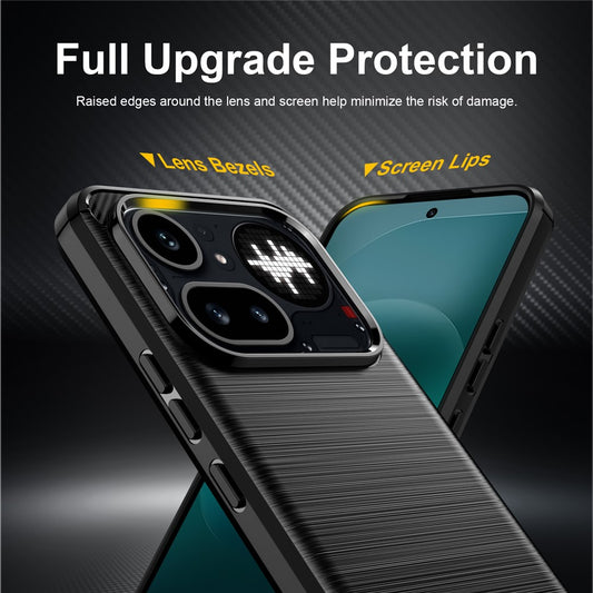 Futrola za Nothing Phone (4a) Pro, Techsuit, Karbon, Crna